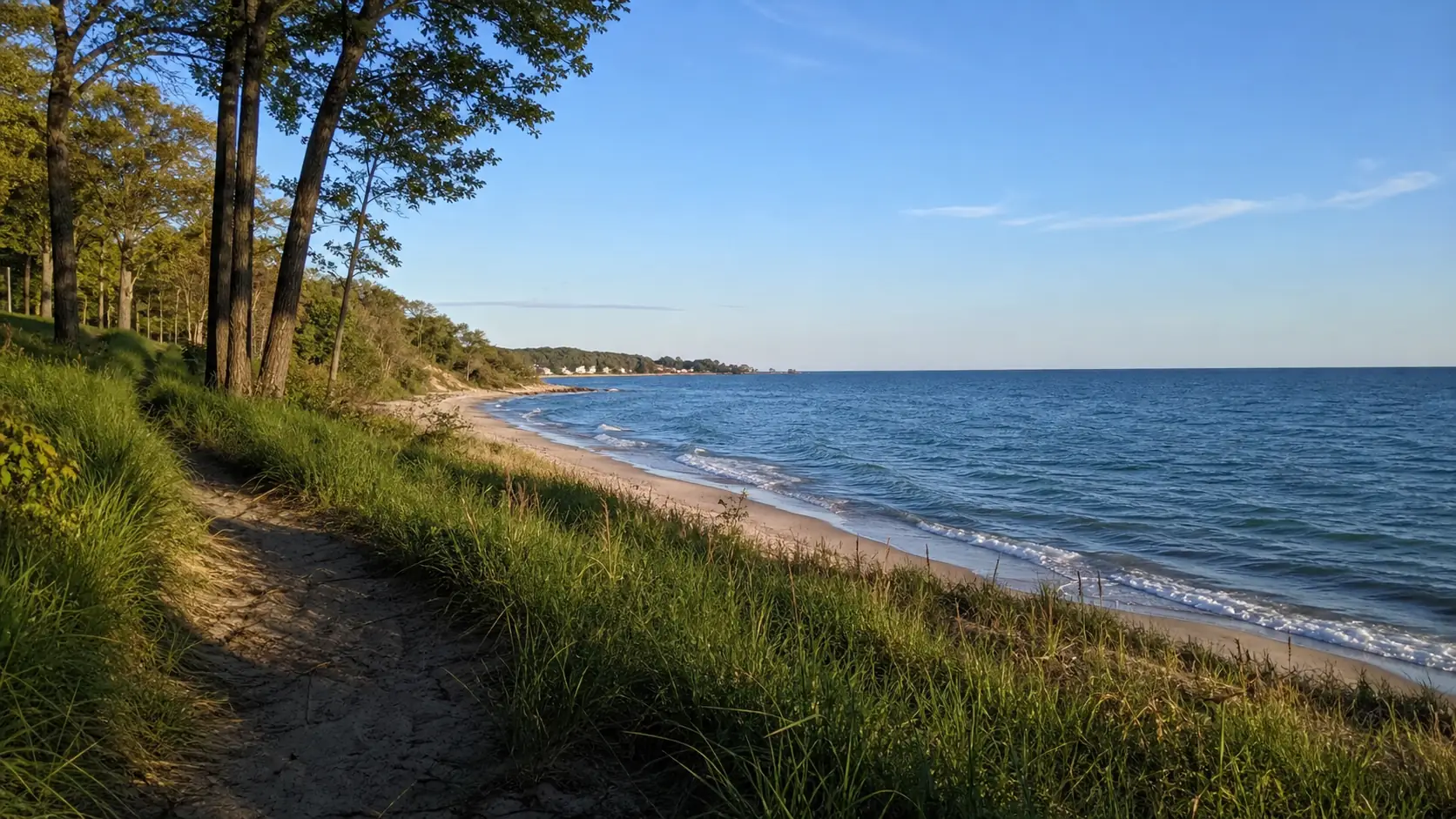 Illustrative Lake Michigan shoreline in southwest Michigan
